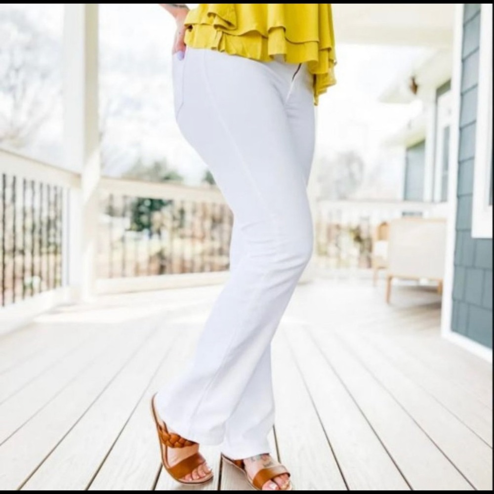 Judy Blue bootcut stretchy white denim pants